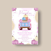 baby shower citrouille coloré mignon Invitation