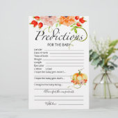 Baby shower citrouille de la carte de conseil Baby (Debout devant)