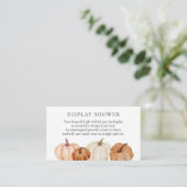 Baby shower citrouille écran douche carte d'inser (Debout devant)