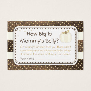 Baby shower citrouille Mommy's Belly Jeu, Ivory Bo