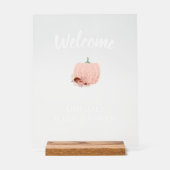 Baby shower Citrouille or rose Bienvenue (Recto)