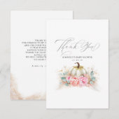 Baby shower Citrouille Pampas  Merci (Devant / Derrière)