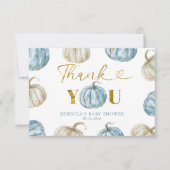 Baby shower Citrouille Pastel Boy Merci (Devant)