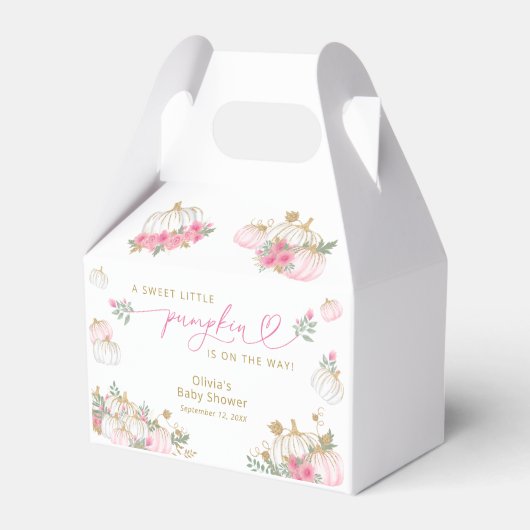 Baby shower Citrouille rose Ballotins (Verso)