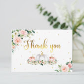 Baby shower citrouille Rose Et Merci Or (Debout devant)