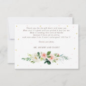 Baby shower citrouille Rose Et Merci Or (Dos)