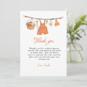 Baby shower citrouille Vêtements pour bébé Carte d (Debout devant)