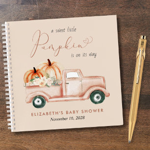 Baby shower citrouille Watercolor Livre d'or