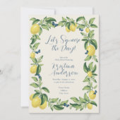 Baby shower Citrus Citrus Citrus Citron Invitation (Devant)