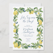 Baby shower Citrus Citrus Citrus Citron Invitation (Devant)