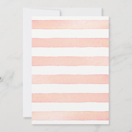 Baby shower Citrus Roze Grapefruit Waterverf Kaart (Achterkant)