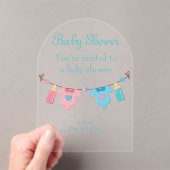 Baby shower Clear Acryl Uitnodiging Kaart 1 Acryl Uitnodigingen (Insitu (Draagbaar))