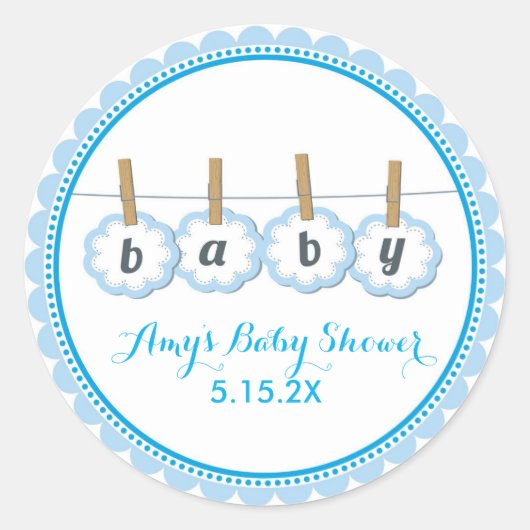 Baby shower Clothesline Stickers (Voorkant)