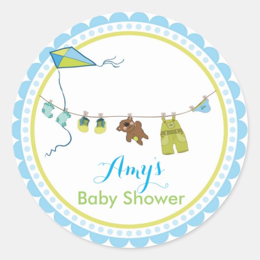 Baby shower Clothesline Stickers (Voorkant)