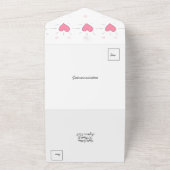Baby shower Coeurs roses Invitation (Dehors)