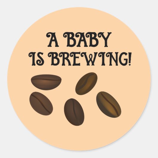 BABY SHOWER COFFEE BEANS STICKERS (Voorkant)