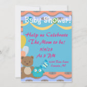 Baby shower coloré mignon Invitation (Devant)