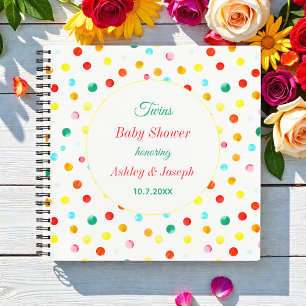 Baby shower Colorée Confetti Livre d'Invité