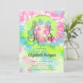Baby shower Colorful Tie Dye Kaart (Staand voorkant)