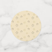 Baby shower Confetti Baby Stars Or et crème (Petit recto)