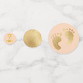 Baby shower Confetti Classic Roze N Gold (Voorkanten)
