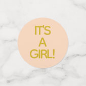 Baby shower Confetti Classic Roze N Gold (Kleine voorkant)