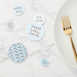 Baby shower Confetti Coupes et escargots Bleu N gr