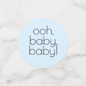 Baby shower Confetti Coupes et escargots Bleu N gr (Petit recto)