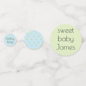 Baby shower Confetti Dolphins Blue en Green (Voorkanten)