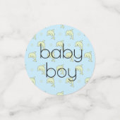 Baby shower Confetti Dolphins Blue en Green (Kleine voorkant)