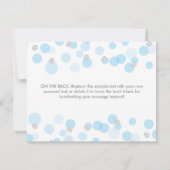 Baby shower Confetti en argent Prince Blue Merci (Dos)