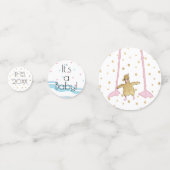 Baby shower Confetti Gold maman N Flamant rose béb (Derrière)