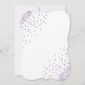 Baby shower Confetti Invitation Lavande & Argent (Dos)