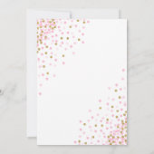 Baby shower Confetti Invitation Pink And Gold Girl (Dos)