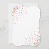 baby shower Confetti Invitation roze Munt and Gold Kaart (Achterkant)