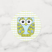 Baby shower Confetti Owl Blue en Green (Kleine voorkant)