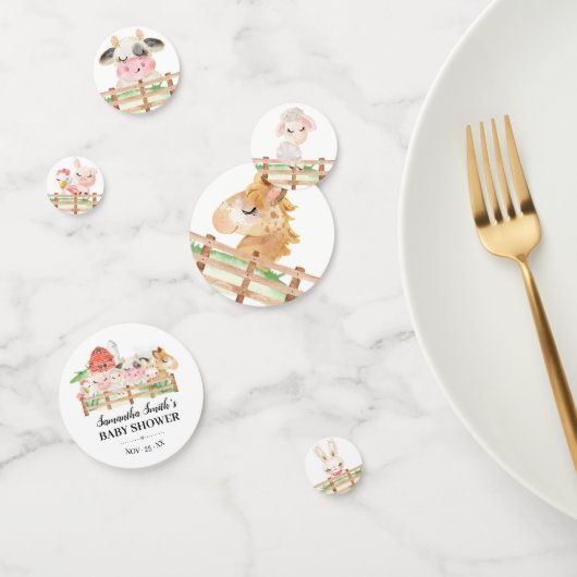 Baby shower Confetti pour bébés de ferme (Groupe)