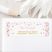 Baby shower Confetti Retourner Adresse Étiquettes  (En situation)