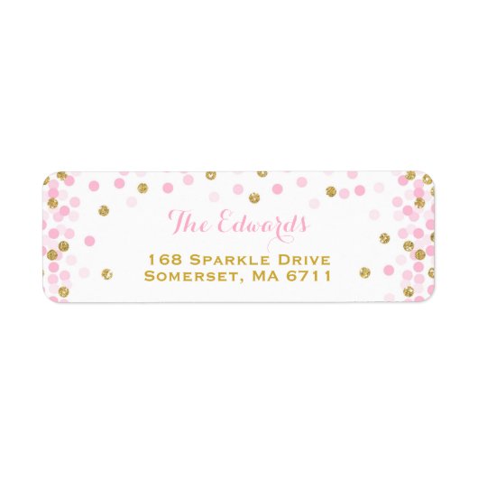 Baby shower Confetti Retourner Adresse Étiquettes  (Devant)