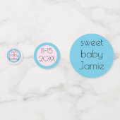 Baby shower Confetti Tortue rose et turquoise (Devant)