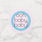 Baby shower Confetti Turtle roze en Turquoise (Kleine voorkant)