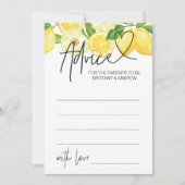 Baby shower Conseil Carte Baby shower Jeux Lemon (Devant)