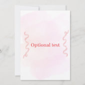 Baby shower coquette modifiable Invitation 1 (Dos)