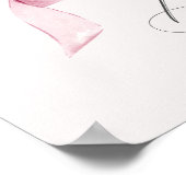 Baby shower Coquette Rose Bow fille Affiche de bie (Coin)