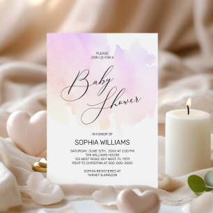 Baby shower couleur aquarelle Invitation
