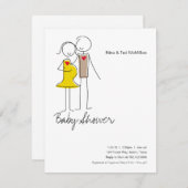 Baby shower Couple attendu 4,25 x 5,5 Invitations (Devant / Derrière)