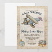 Baby shower Couples Invitation Plus Grande Aventur (Devant / Derrière)