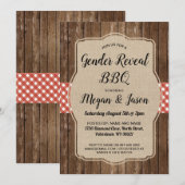 Baby shower Couples Invitations barbecue Révélatio (Devant / Derrière)