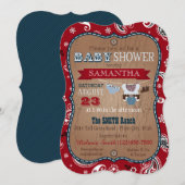 Baby shower Cowboy Bandanna Jumper Kaart (Voorkant / Achterkant)