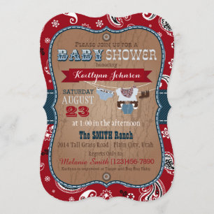 Baby shower Cowboy Bandanna Jumper Kaart